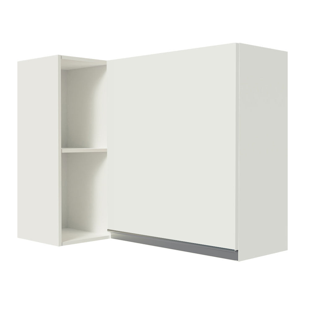 Armário Aéreo De Canto 100% Mdf Com Adega Branco Smart Madesa