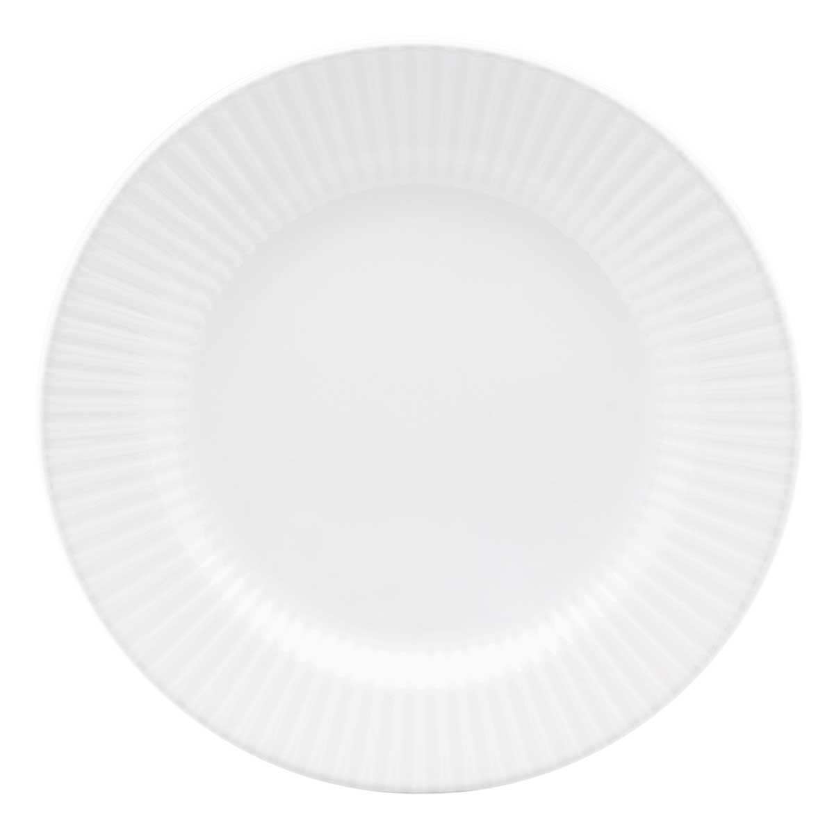 Conjunto De 6 Pratos Rasos 24 Cm Canelé Branco