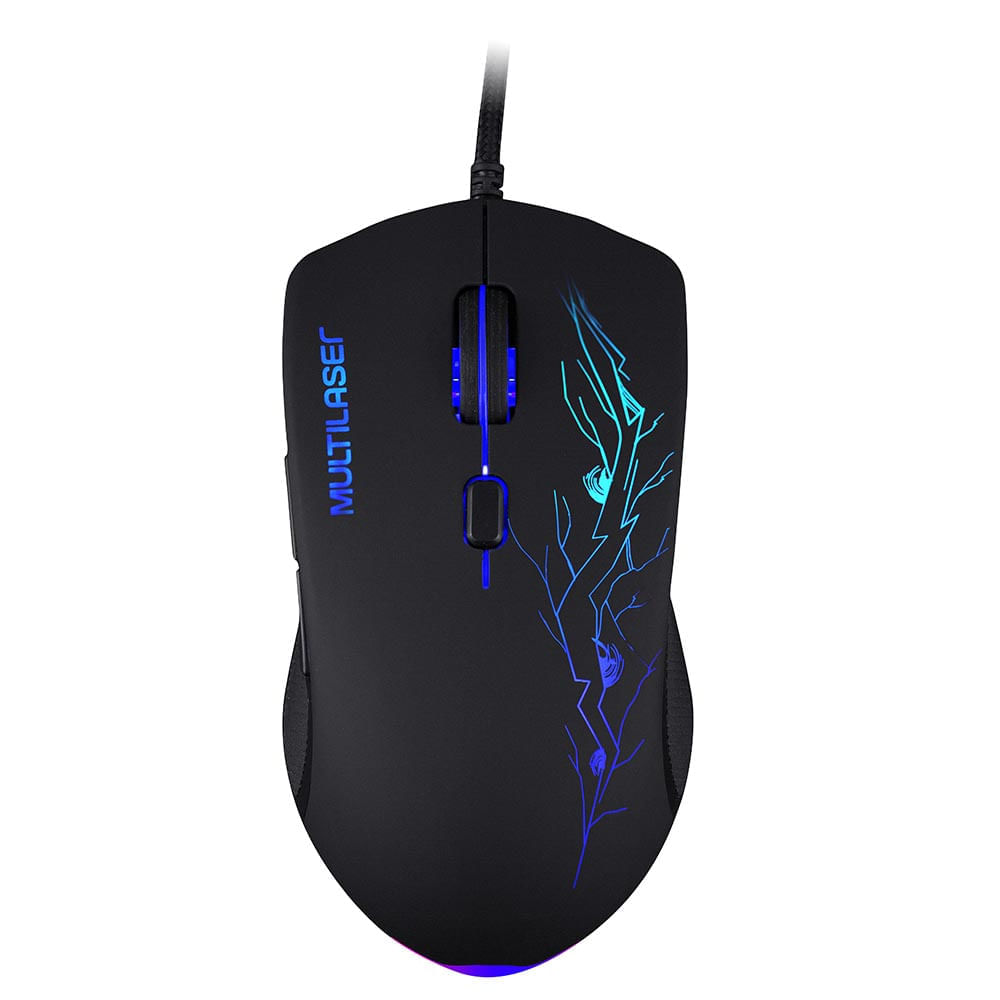 Mouse Gamer Multilaser 3200Dpi 6 Botões Led - Mo276x [Reembalado]