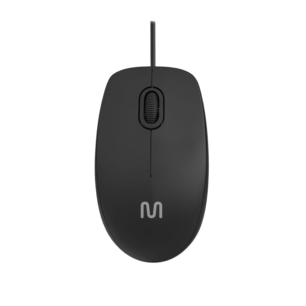 Mouse Com Fio Mf400 Conexão Usb 1200Dpi Cabo De 180cm 3 Botões Clique Silencioso Preto Multilaser - Mo386