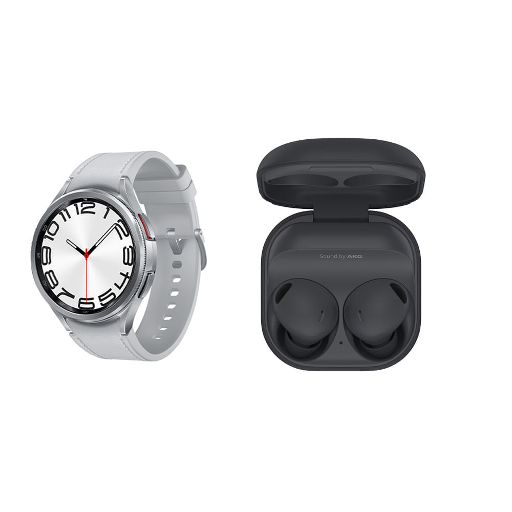 Galaxy Watch6 Classic Lte 47mm Prata + Galaxy Buds2 Pro Grafite Kit