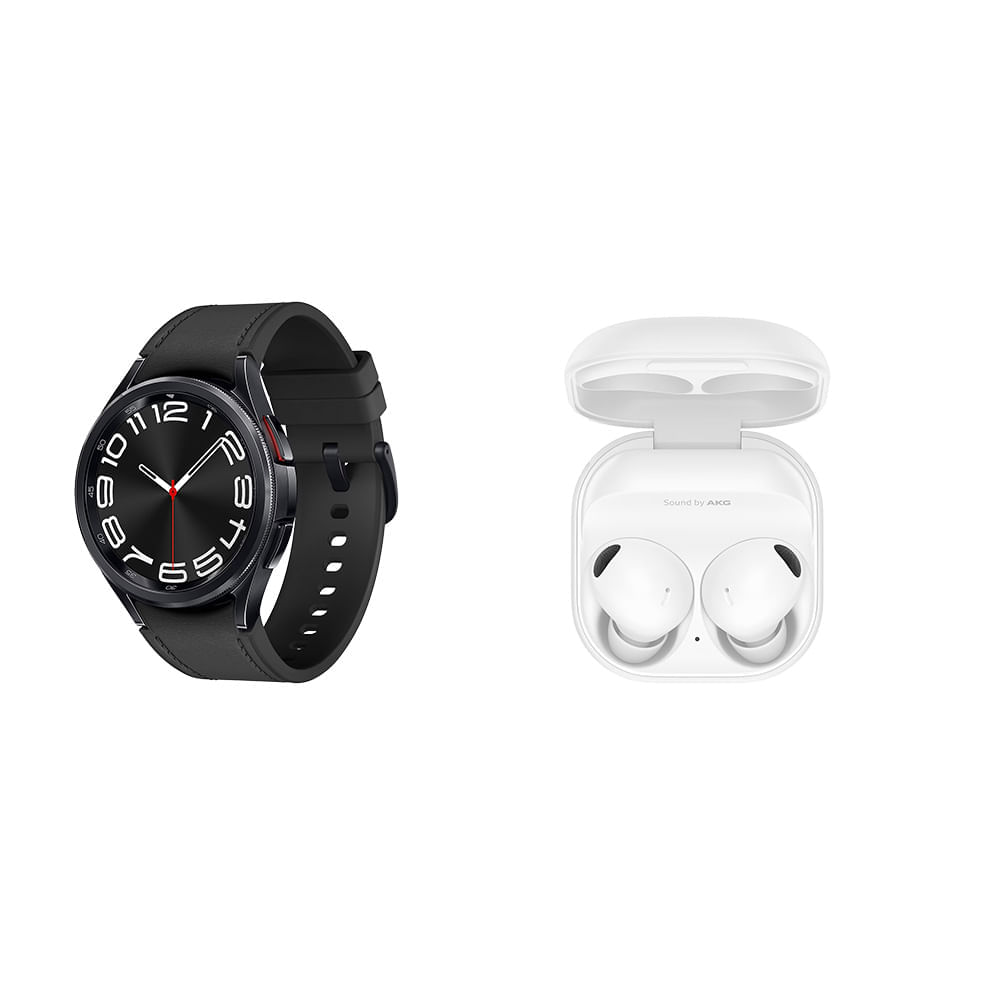 Galaxy Watch6 Classic Lte 43mm Grafite + Galaxy Buds2 Pro Branco Kit Kit