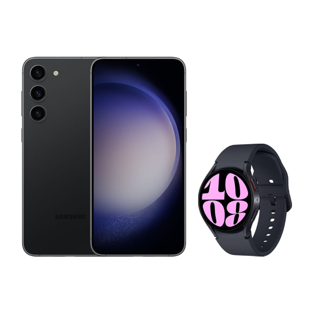 Smartphone Galaxy S23+ 5G (512Gb) - Preto + Galaxy Watch6 Bt 40mm - Grafite