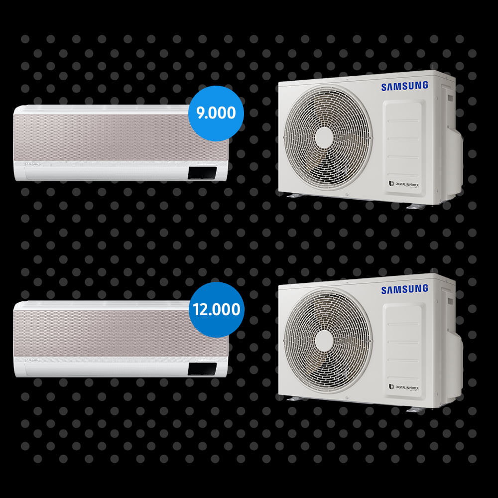 Ar Condicionado Split Qf 9.000 Btus 220V + Ar Condicionado Split Qf 12.000 Btus 220V Combo