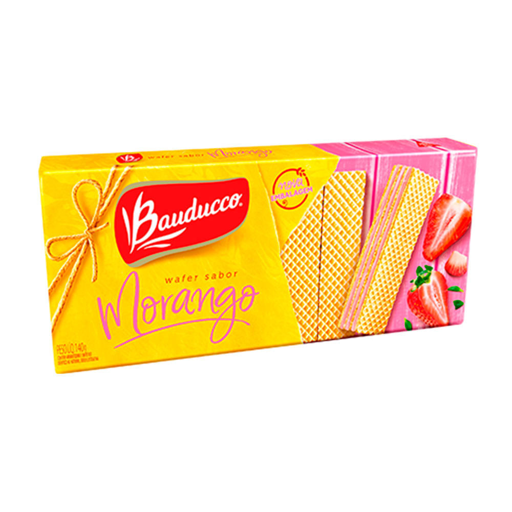 Wafer Sabor Morango Bauducco 140G