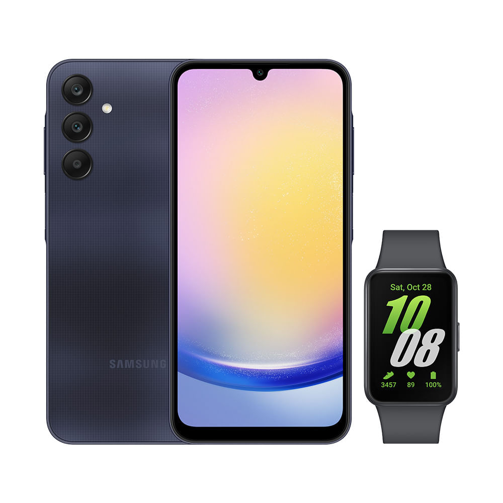 A25 5G (256Gb) - Azul Escuro + Galaxy Fit3 - Grafite Combo