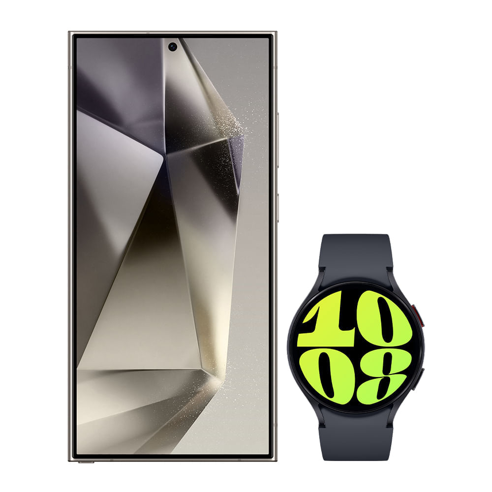 Galaxy S24 Ultra 512Gb - Cinza + Galaxy Watch6 Bt 44mm - Grafite Combo