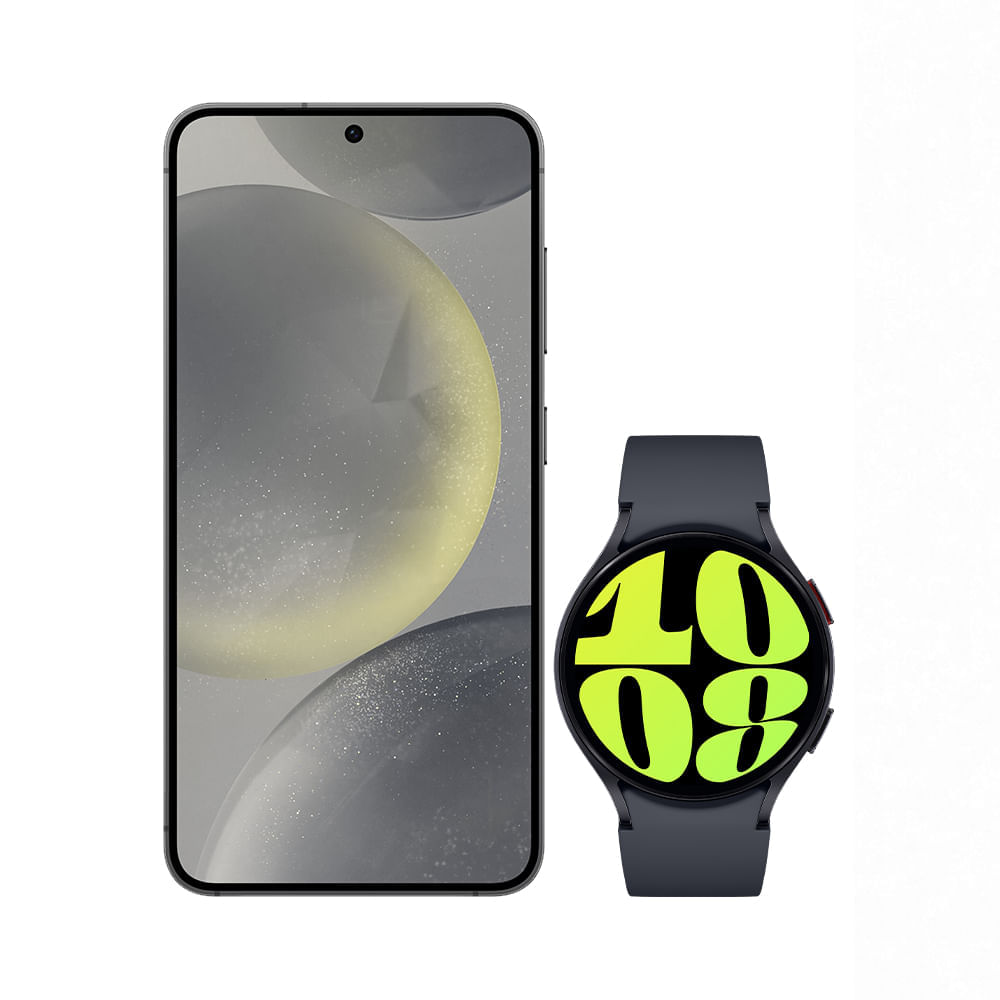 Galaxy S24 256Gb - Preto + Galaxy Watch6 Bt 44mm - Grafite Combo