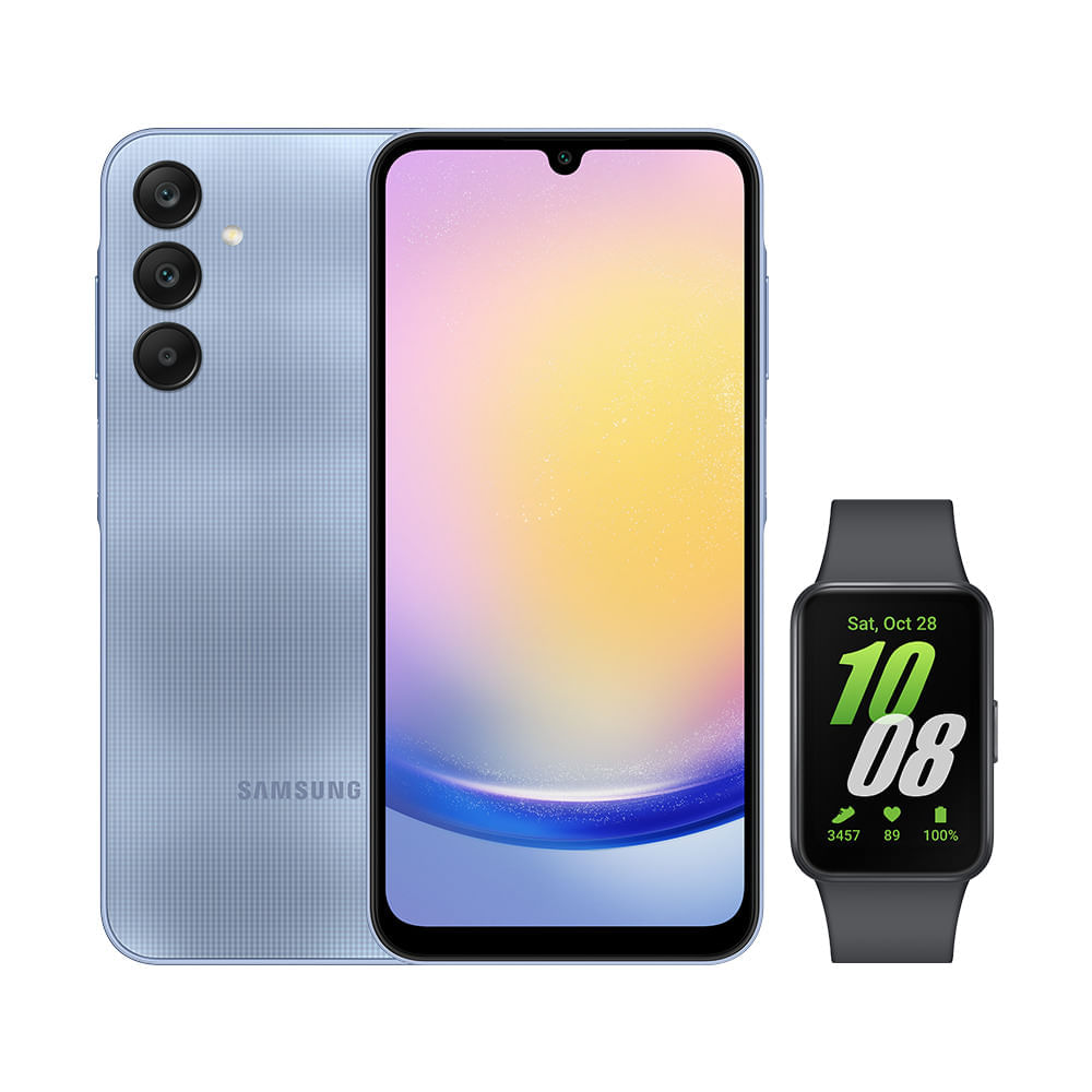A25 5G (256Gb) - Azul + Galaxy Fit3 - Grafite Combo