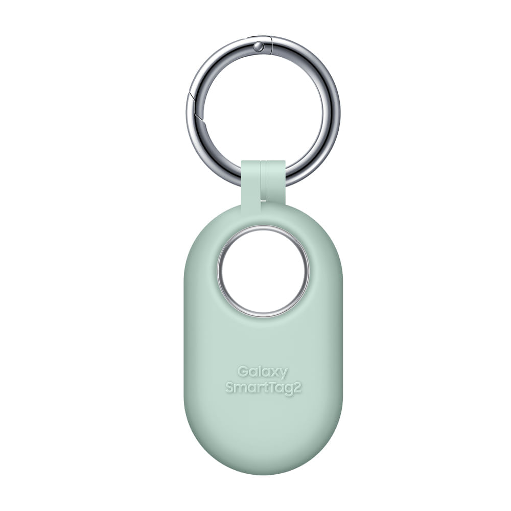 Capa Silicone Com Chaveiro Para Galaxy Smarttag2 Verde Claro