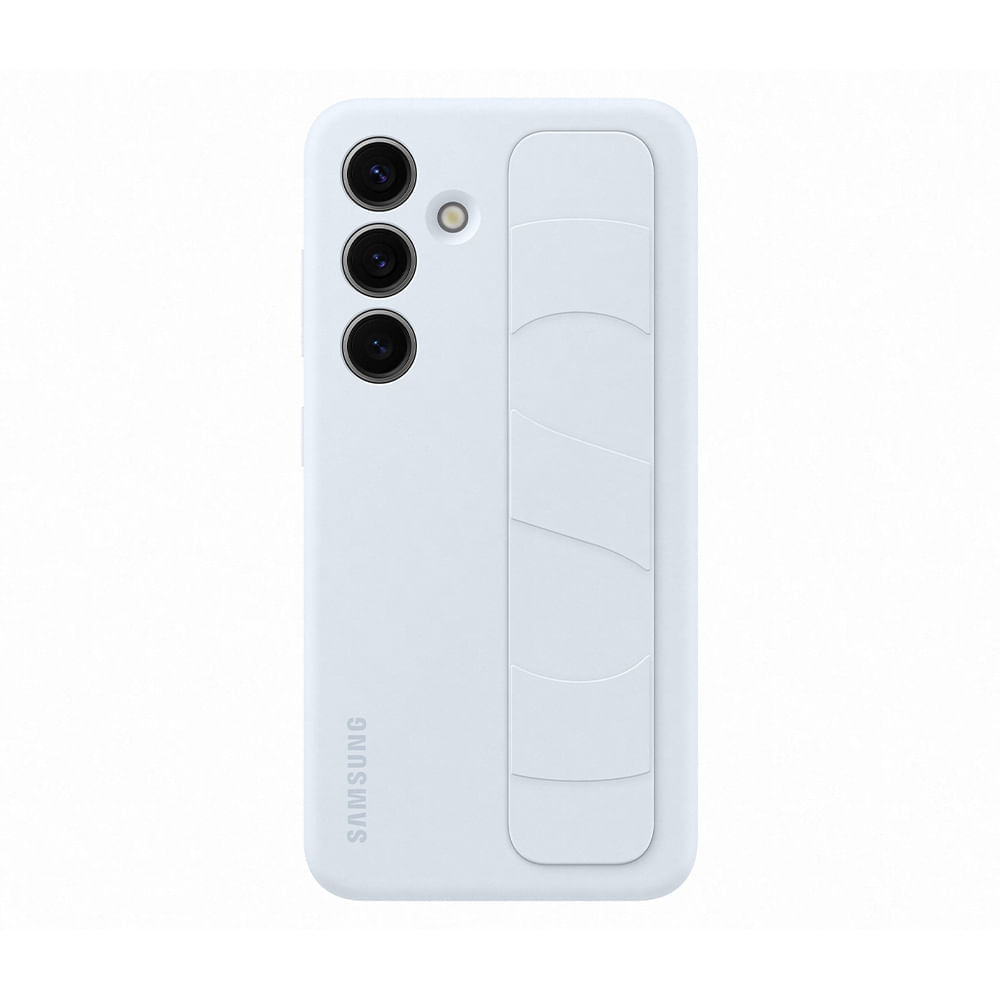 Capa Protetora Silicone Com Cinta Galaxy S24 Azul Claro