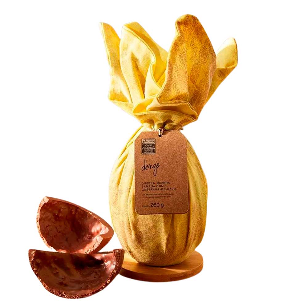 Ovo De Páscoa Quebra-Quebra Banana Com Castanha De Caju Dengo 260G