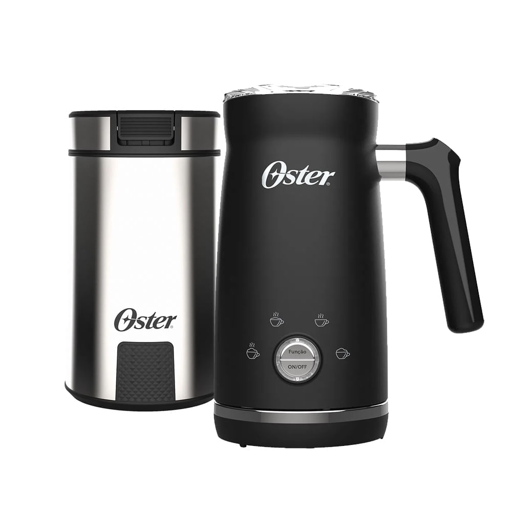 Kit Moedor De Café Inox E Espumador De Leite Oster - 220V