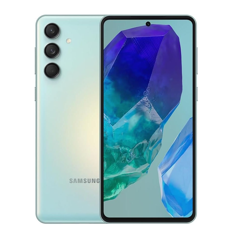 Imagem Smartphone Samsung Galaxy M55 5G 256Gb 8Gb Ram Câmera Tripla De 50Mp + 8Mp + 2Mp + Selfie 50Mp Tela 6,7" - Verde Claro